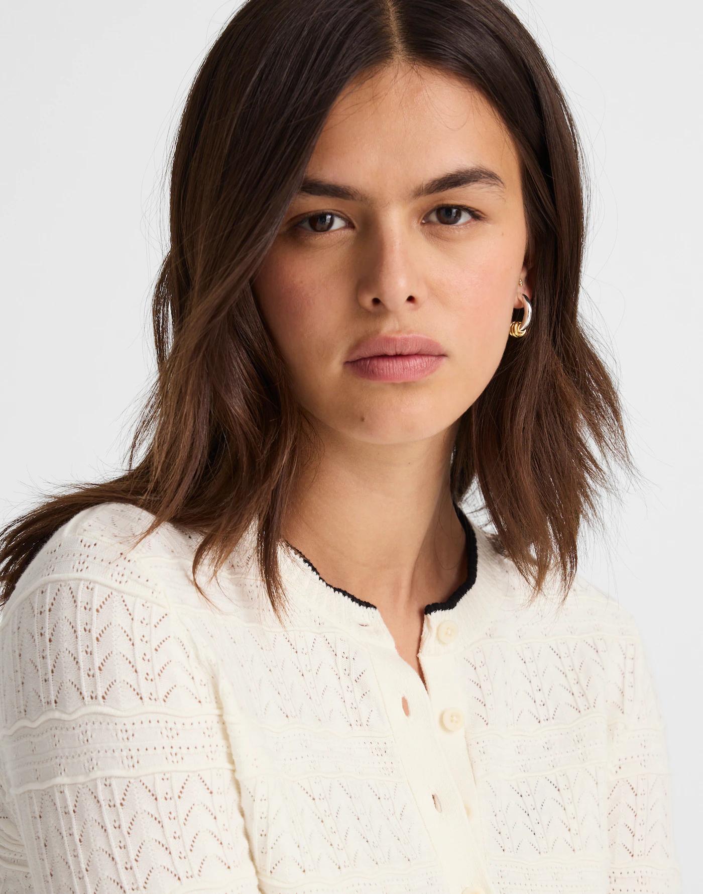 Pointelle-Stitch Cardigan Product Image