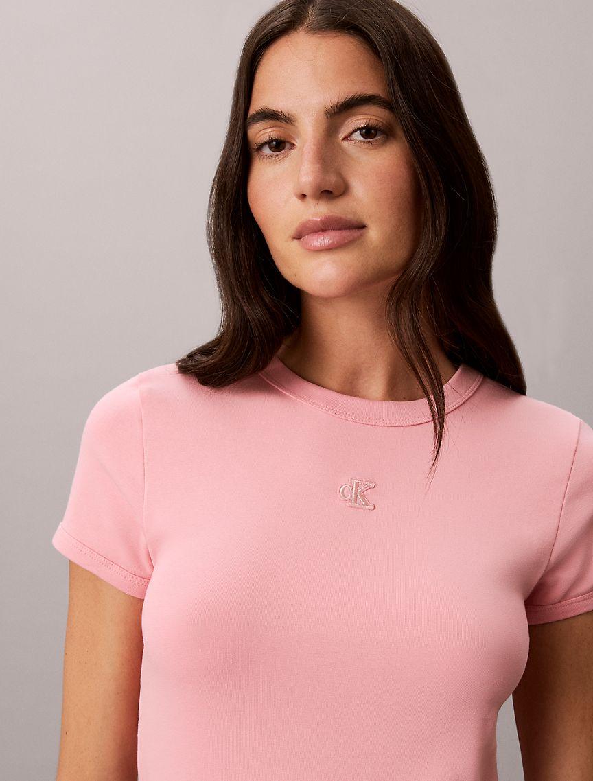 Cotton Contour Rib Monogram Mini Dress Product Image