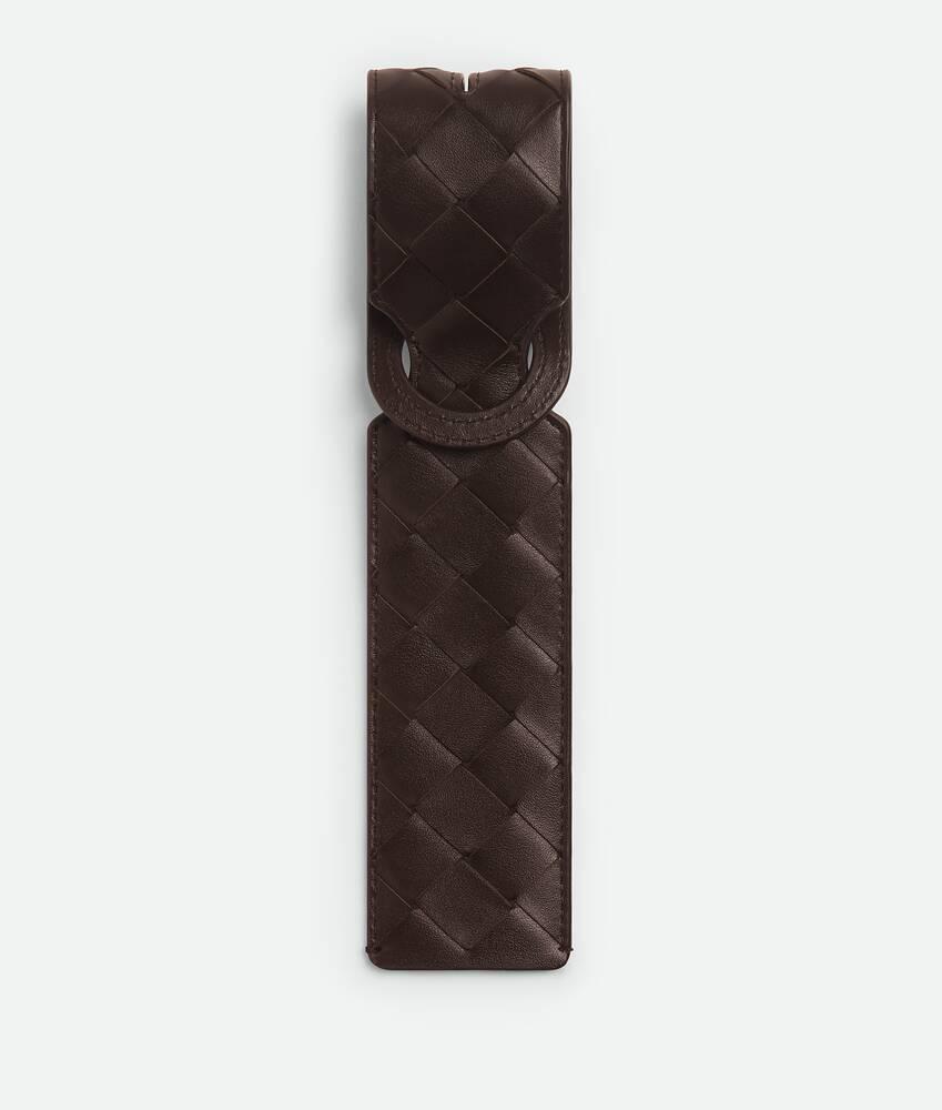 Men's Intrecciato Long Tag Holder in Fondant Product Image