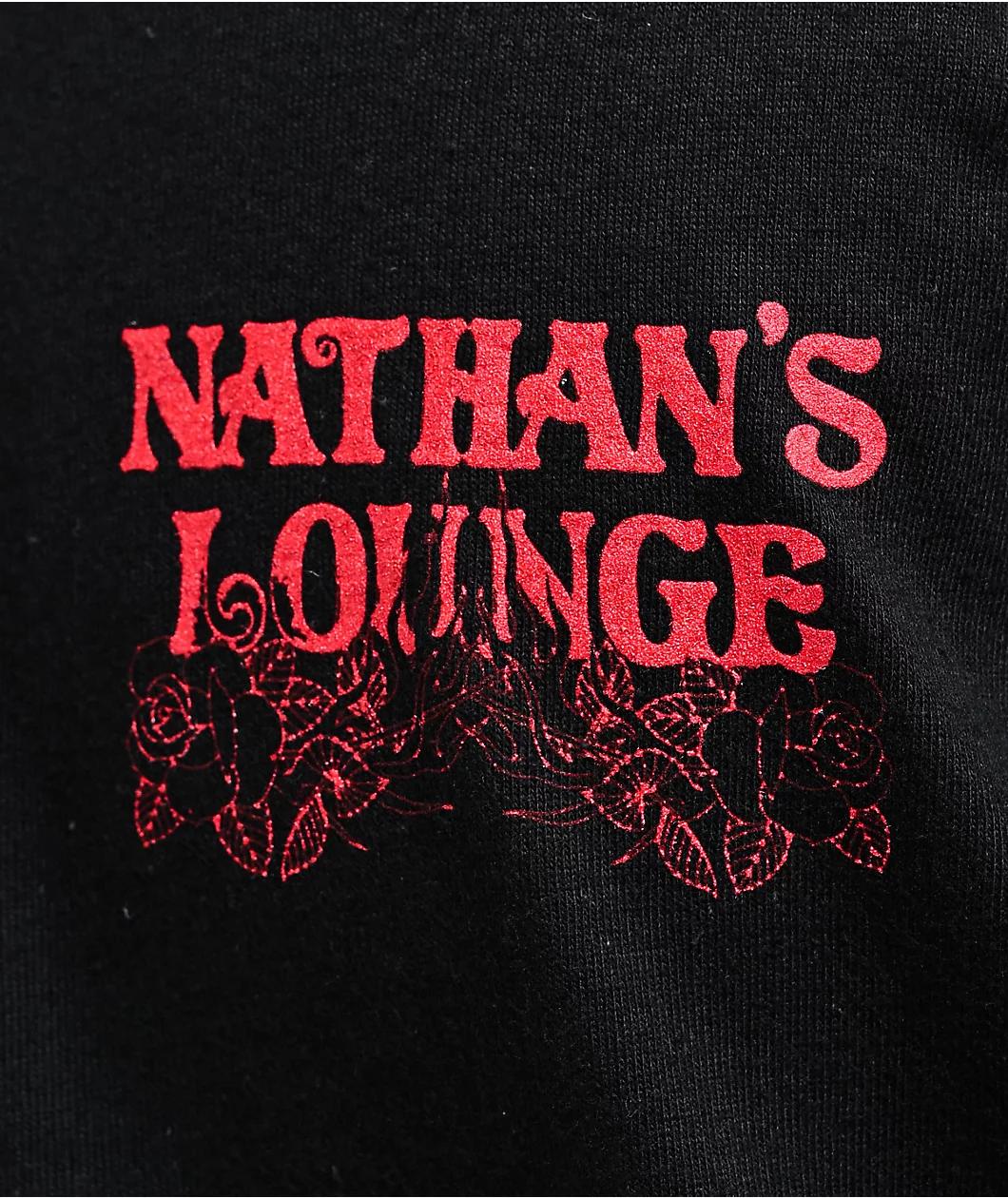 Nathans Lounge Rose Of Death Black T-Shirt Product Image