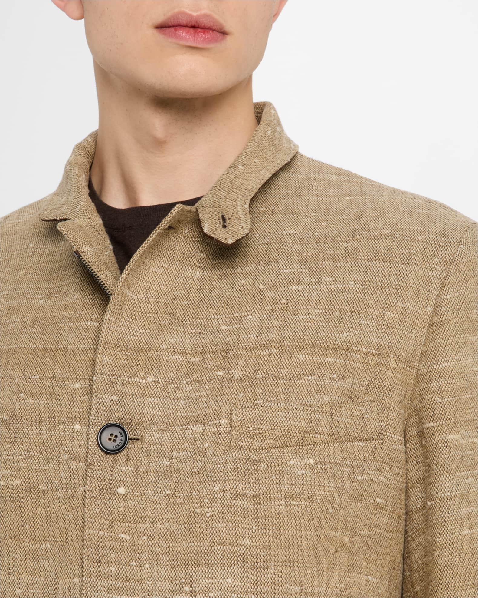Men's Linen and Silk Roadster Single-Breasted Jacket Product Image