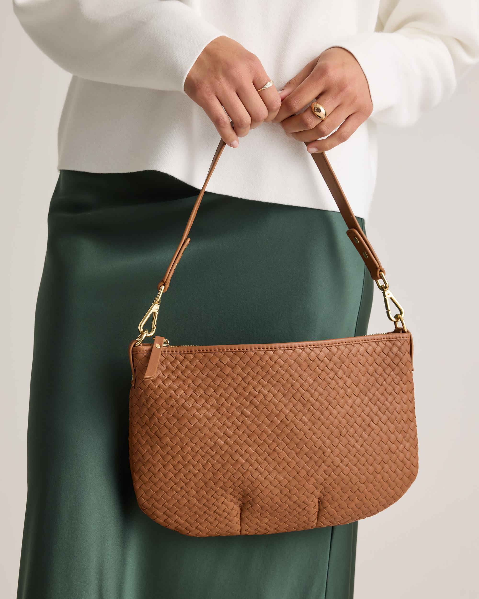 Quince | Women's Italian Handwoven Leather Mini Shoulder Bag Italian Leather Product Image
