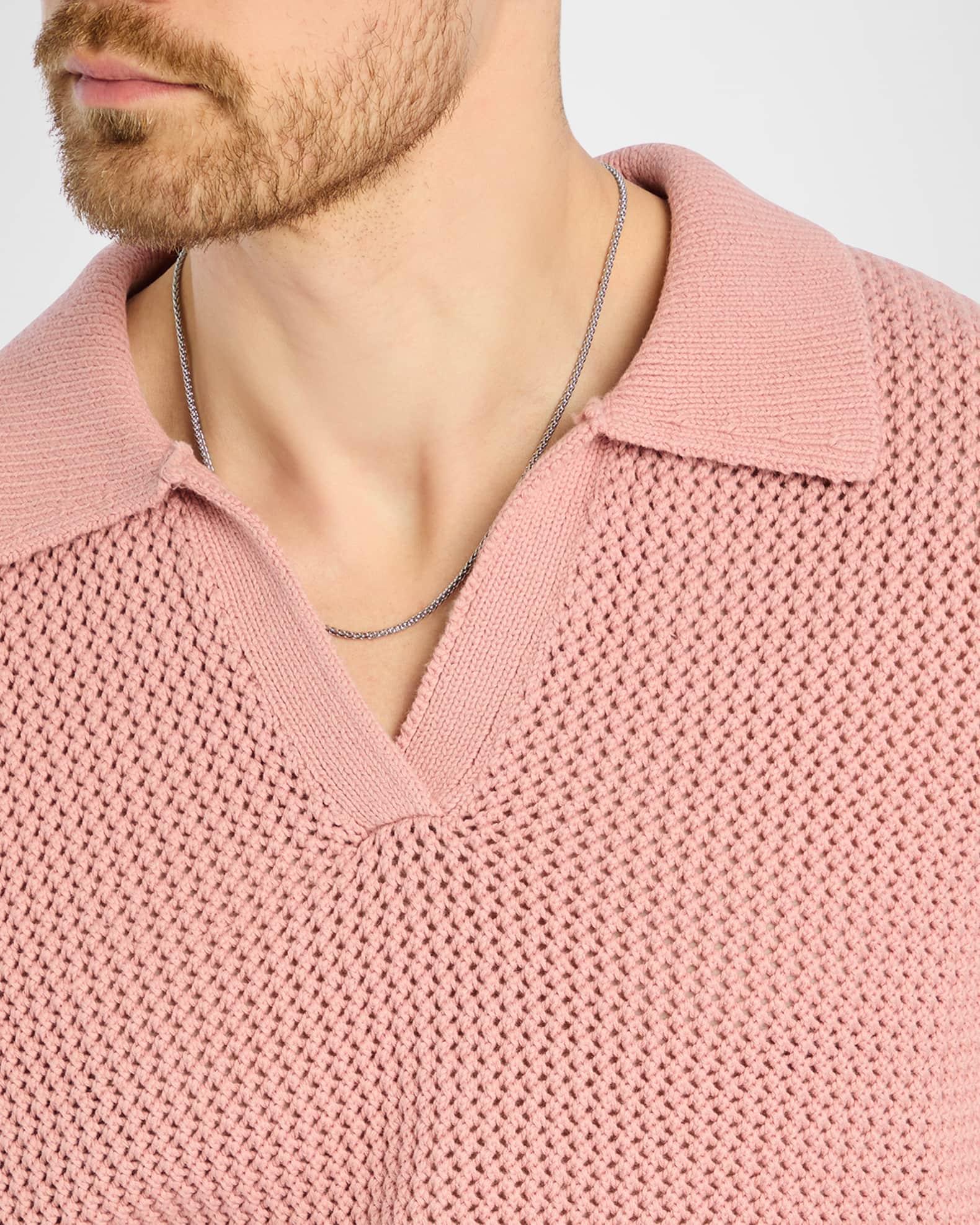 Men's Romeo Crochet Johnny Collar Polo Shirt Product Image