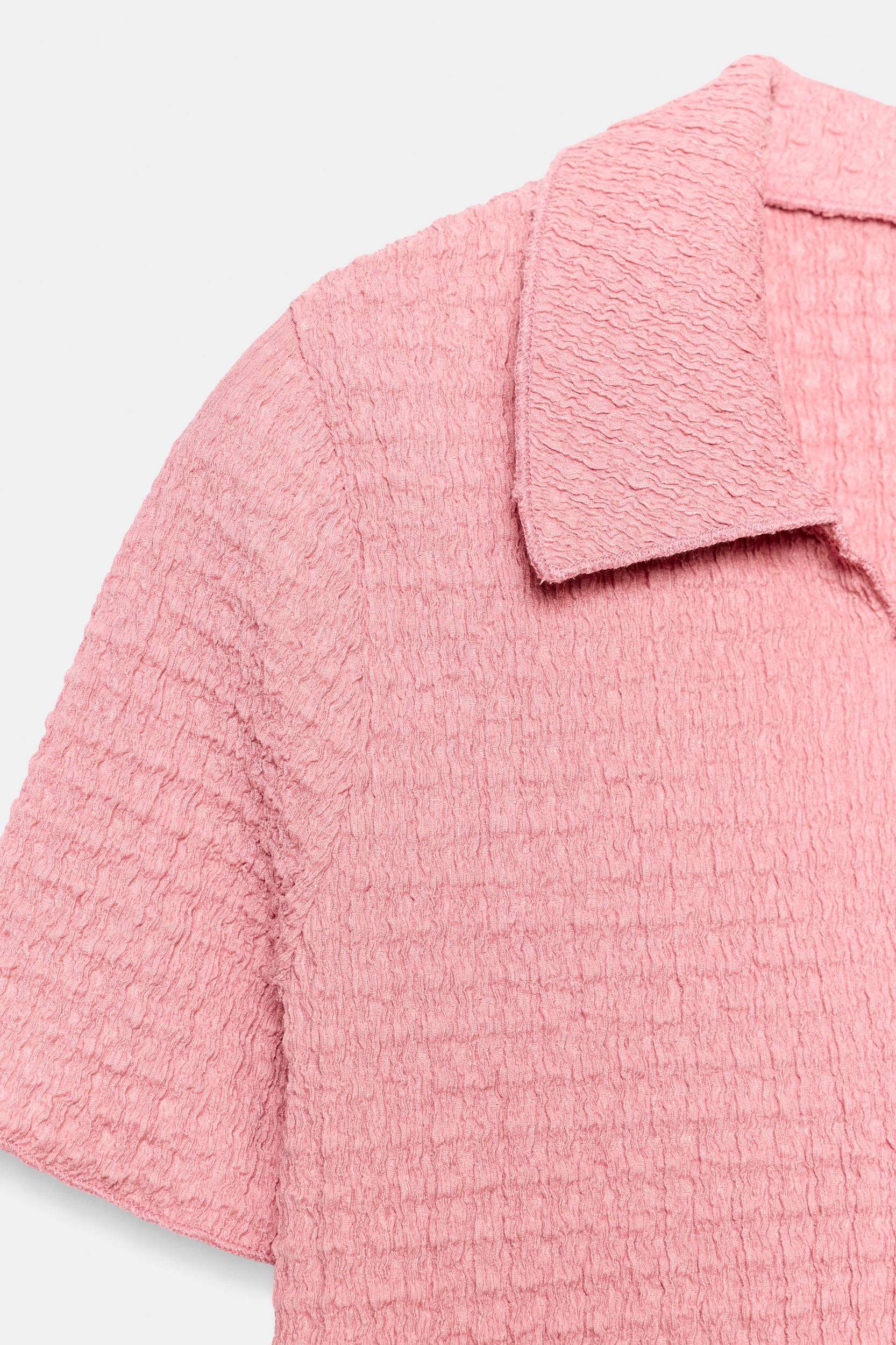CROPPED TEXTURED JACKET Product Image