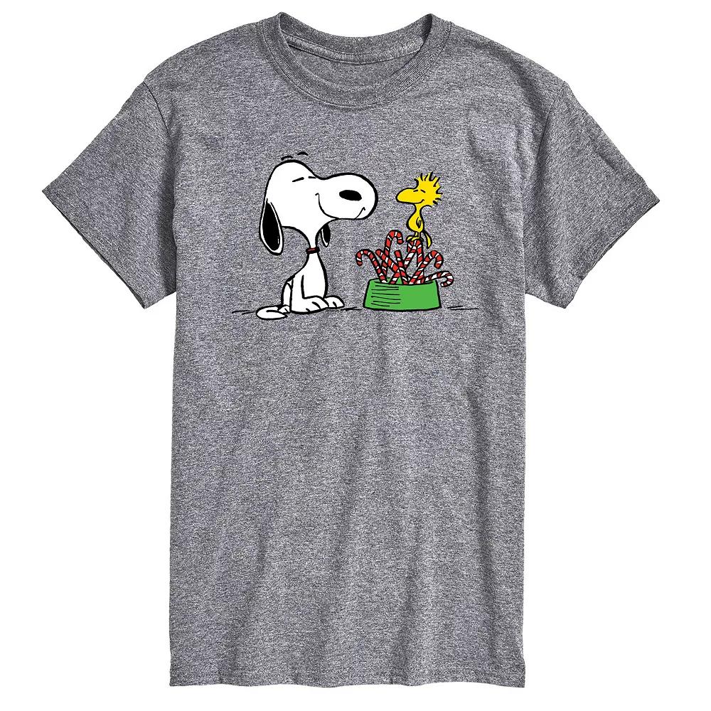 Big & Tall Peanuts Snoopy & Woodstock Candy Canes Graphic Tee, Men's,  Product Image