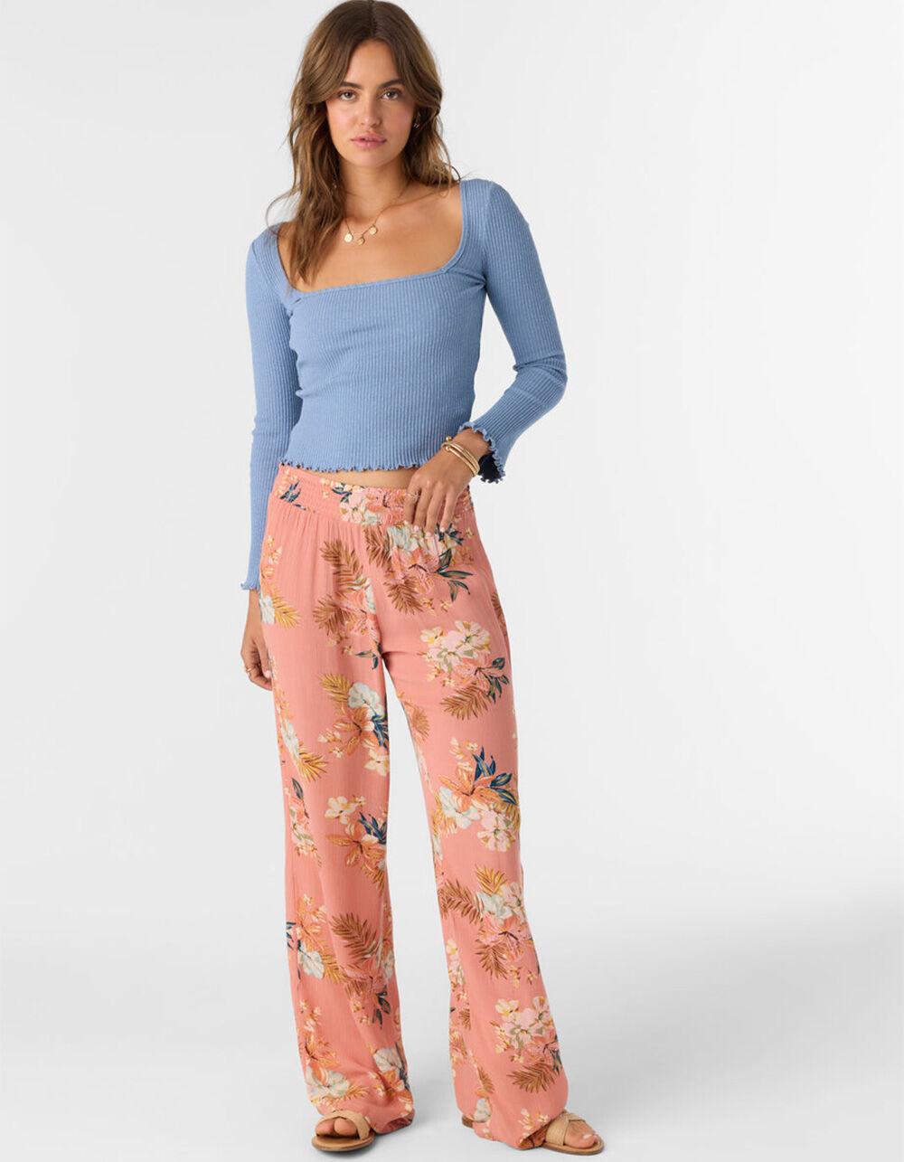 O'NEILL Floki Slub Rib Knit Womens Long Sleeve Top - BLUE Product Image