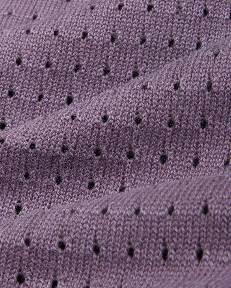 Washed Pointelle Buttondown - Violet Product Image