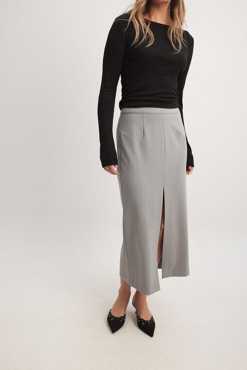 Front Slit Midi Skirt Product Image