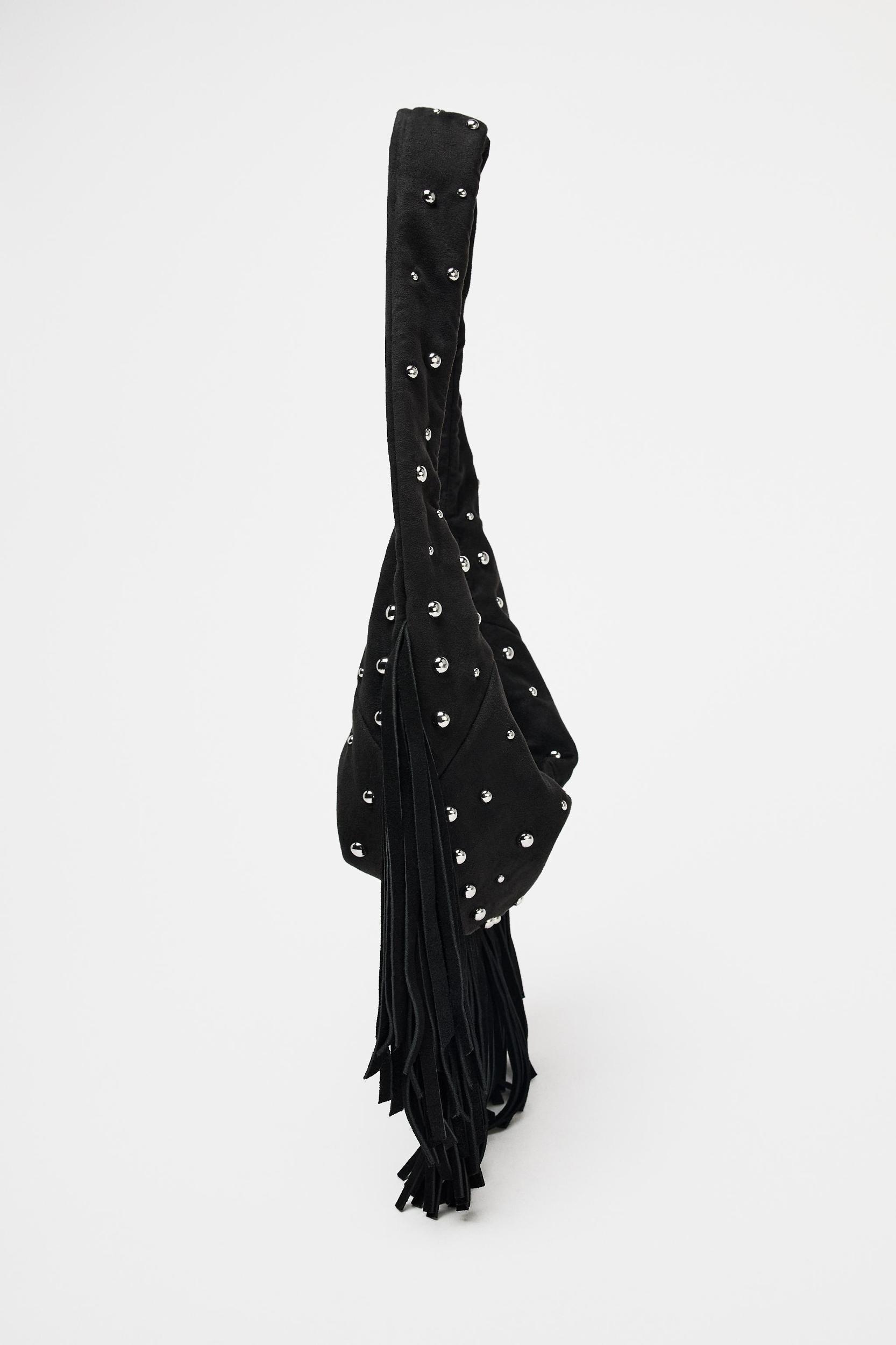 OVAL FRINGED STUDDED BAG Product Image