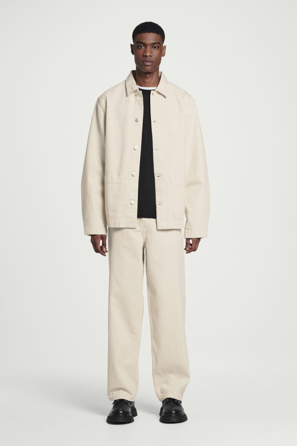 RELAXED CHAINSTITCHED DENIM OVERSHIRT Product Image