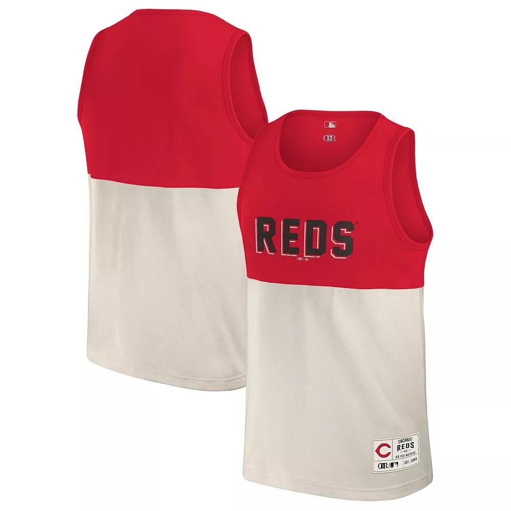 Men's Darius Rucker Collection by Fanatics Red Cincinnati Reds Colorblock Tank Top, Size: Large, Red Red Product Image