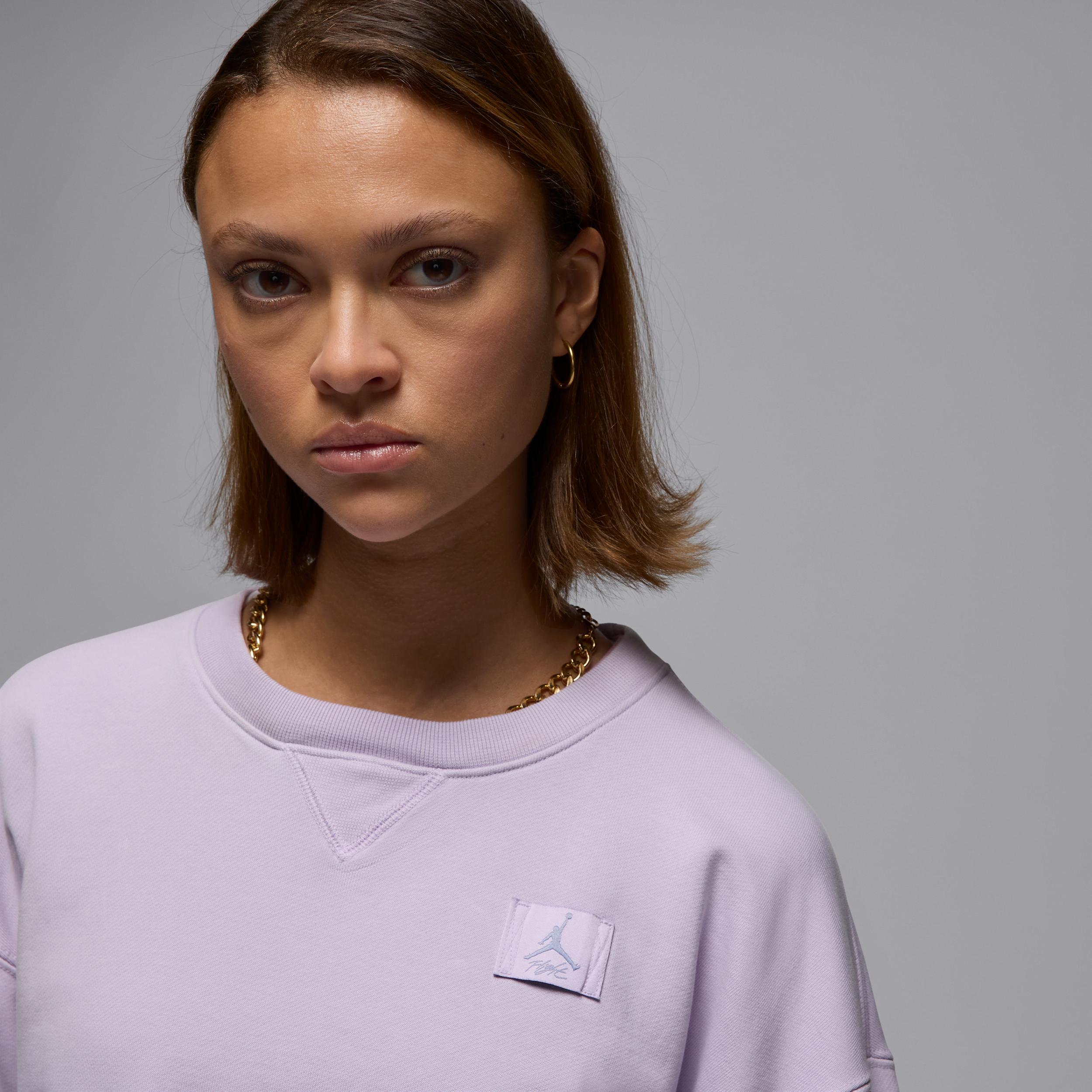Women's Jordan Flight Fleece French Terry Crew-Neck Sweatshirt Product Image