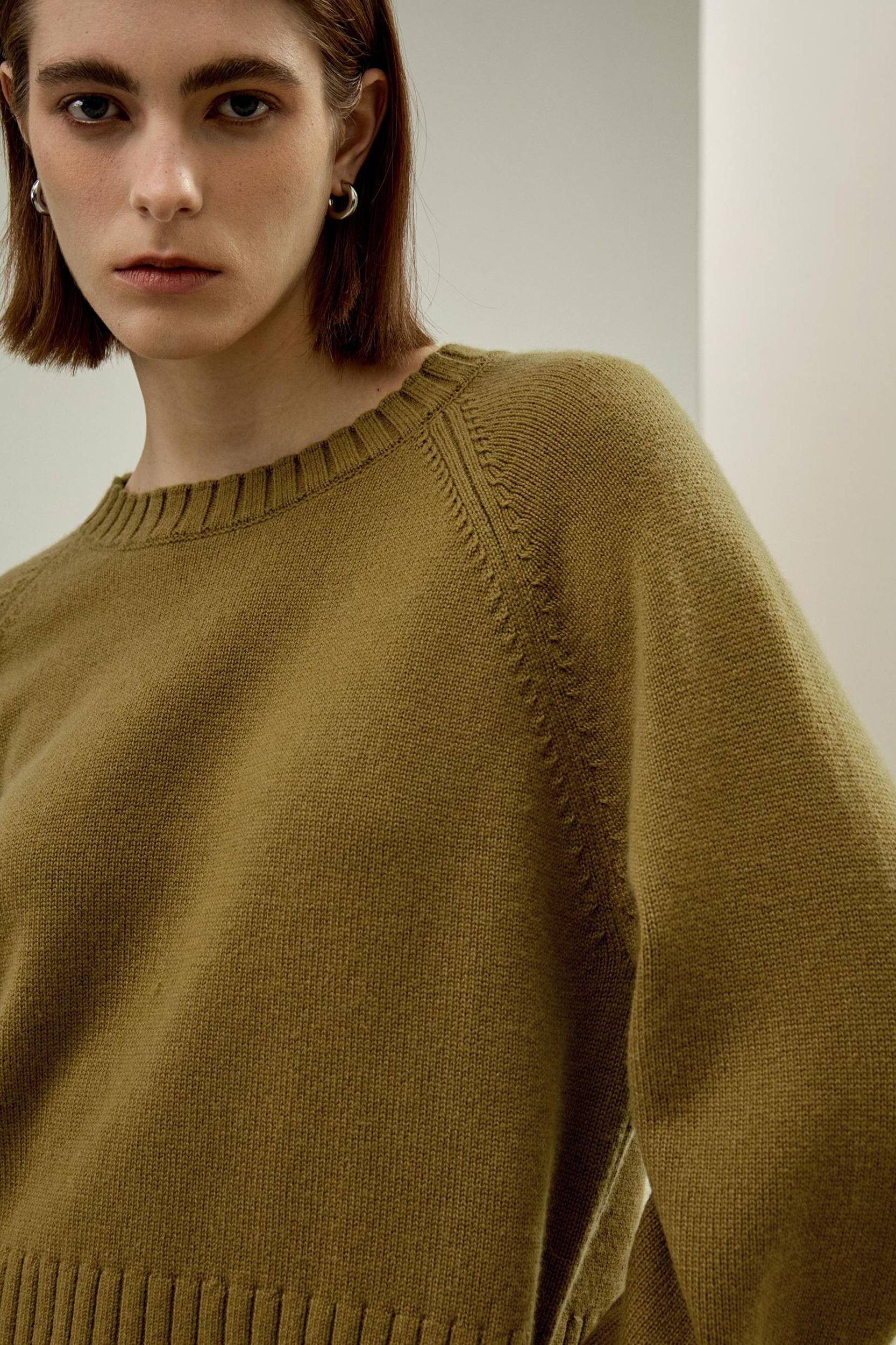 LILYSILK Cashmere Sweater Crew Neck - for Women - White Wool Cashmere - Elegant Mid-Rise Style Sweater S Product Image