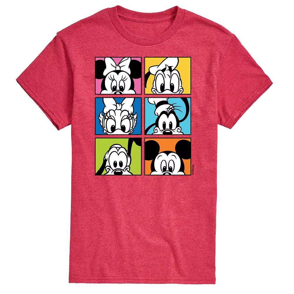Disney's Mickey Mouse Men's Friends Grid Graphic Tee,  Product Image