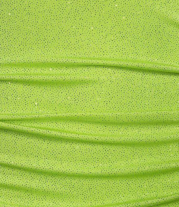 B. Darlin Wide Tank Strap Scoop Neck Shirred Bodycon Lace Up Dress Product Image