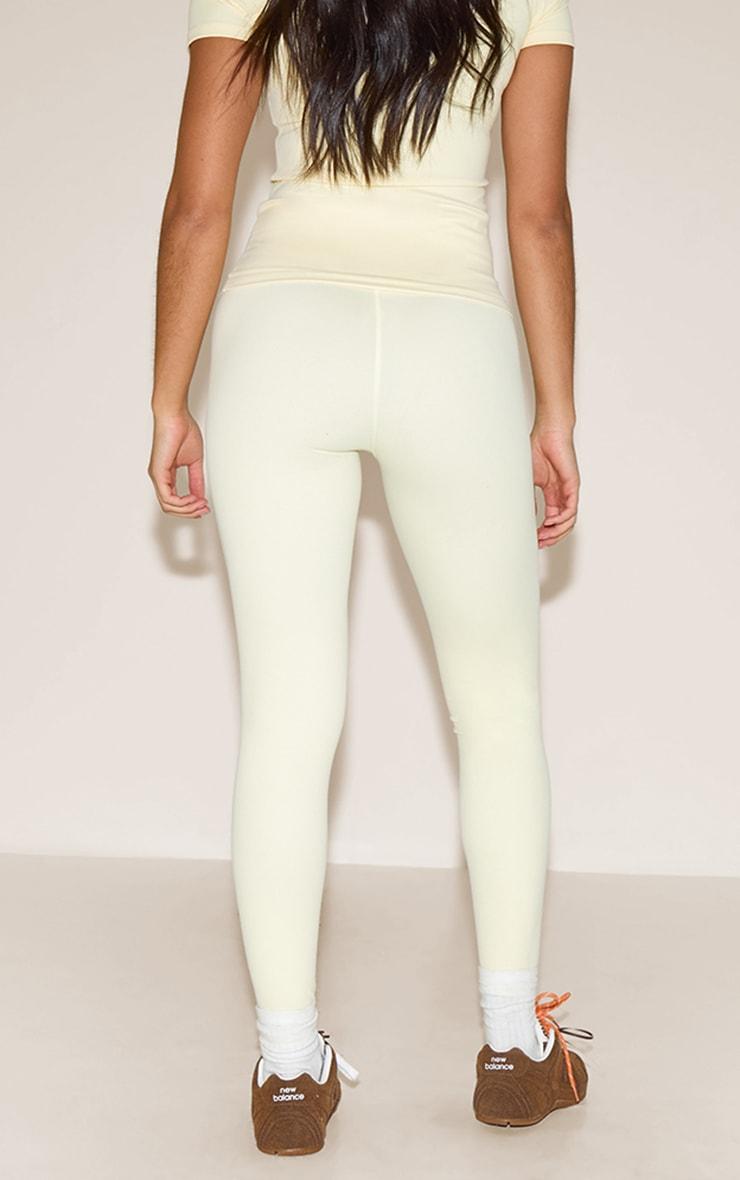 Butter Cream Wrap Waist Sculpted Gym Leggings Product Image