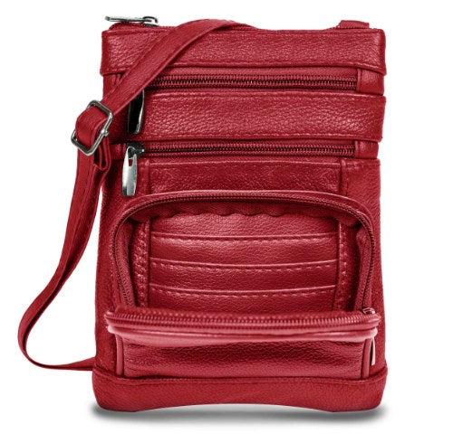 Genuine Leather Crossbody Bag - Multi-Size Options (Standard, Plus, XL) Product Image