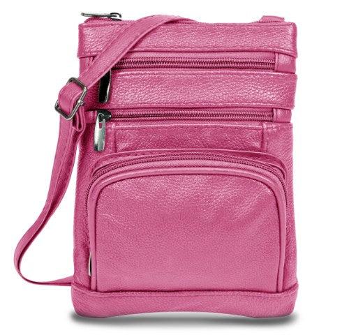 Genuine Leather Crossbody Bag - Multi-Size Options (Standard, Plus, XL) Product Image