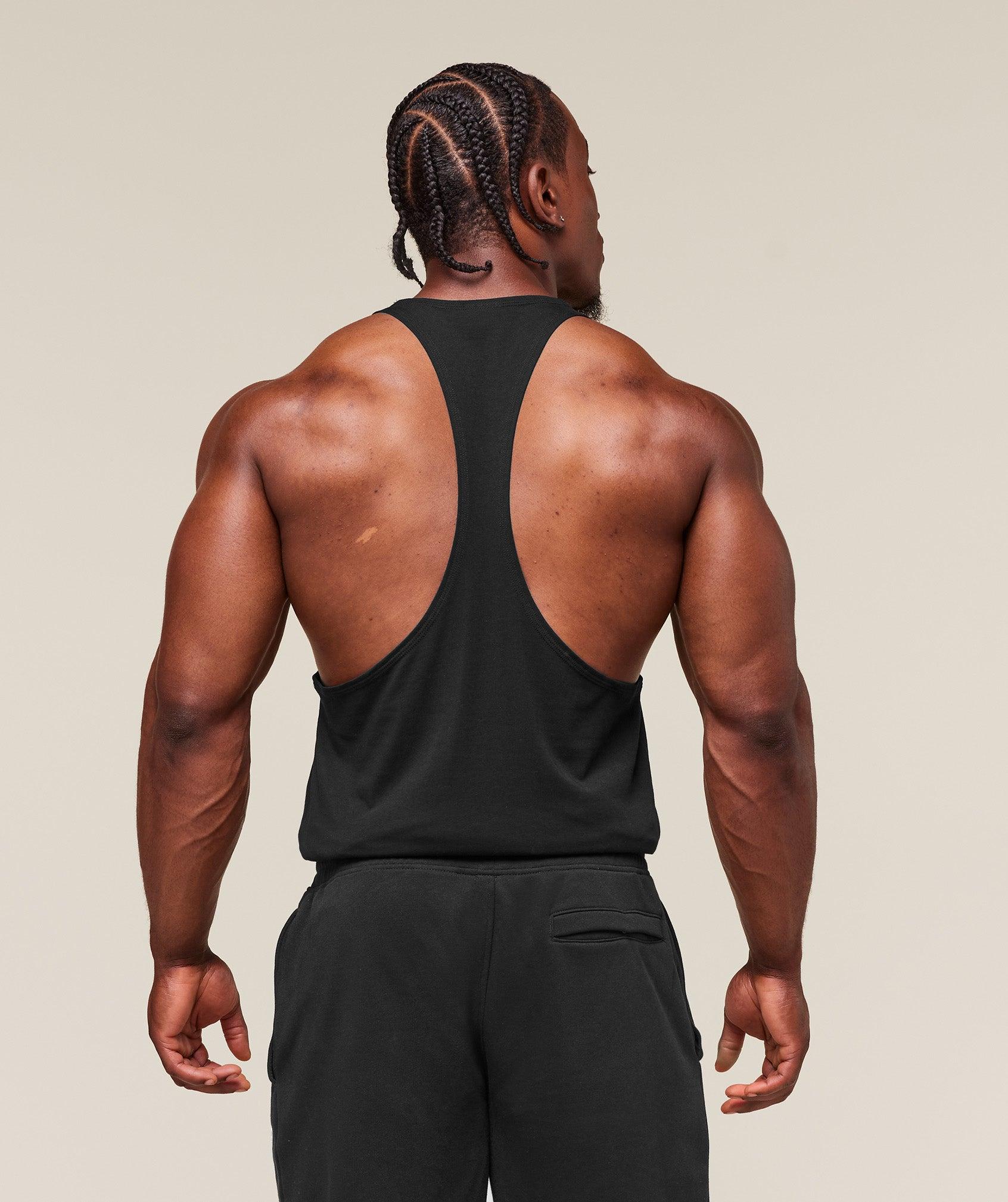 Gymshark Legacy Stringer - Black Male Product Image