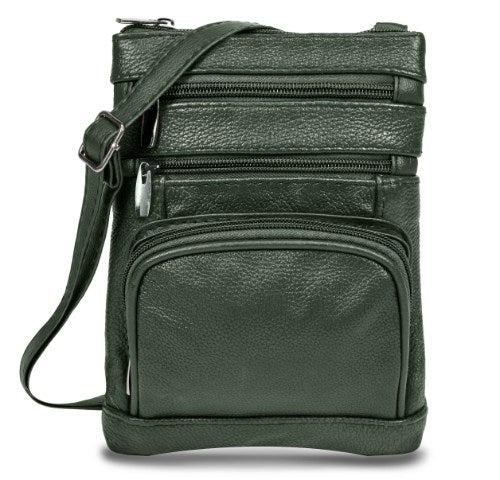 Genuine Leather Crossbody Bag - Multi-Size Options (Standard, Plus, XL) Product Image