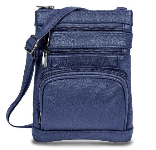 Genuine Leather Crossbody Bag - Multi-Size Options (Standard, Plus, XL) Product Image