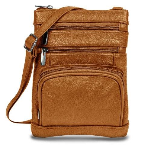 Genuine Leather Crossbody Bag - Multi-Size Options (Standard, Plus, XL) Product Image