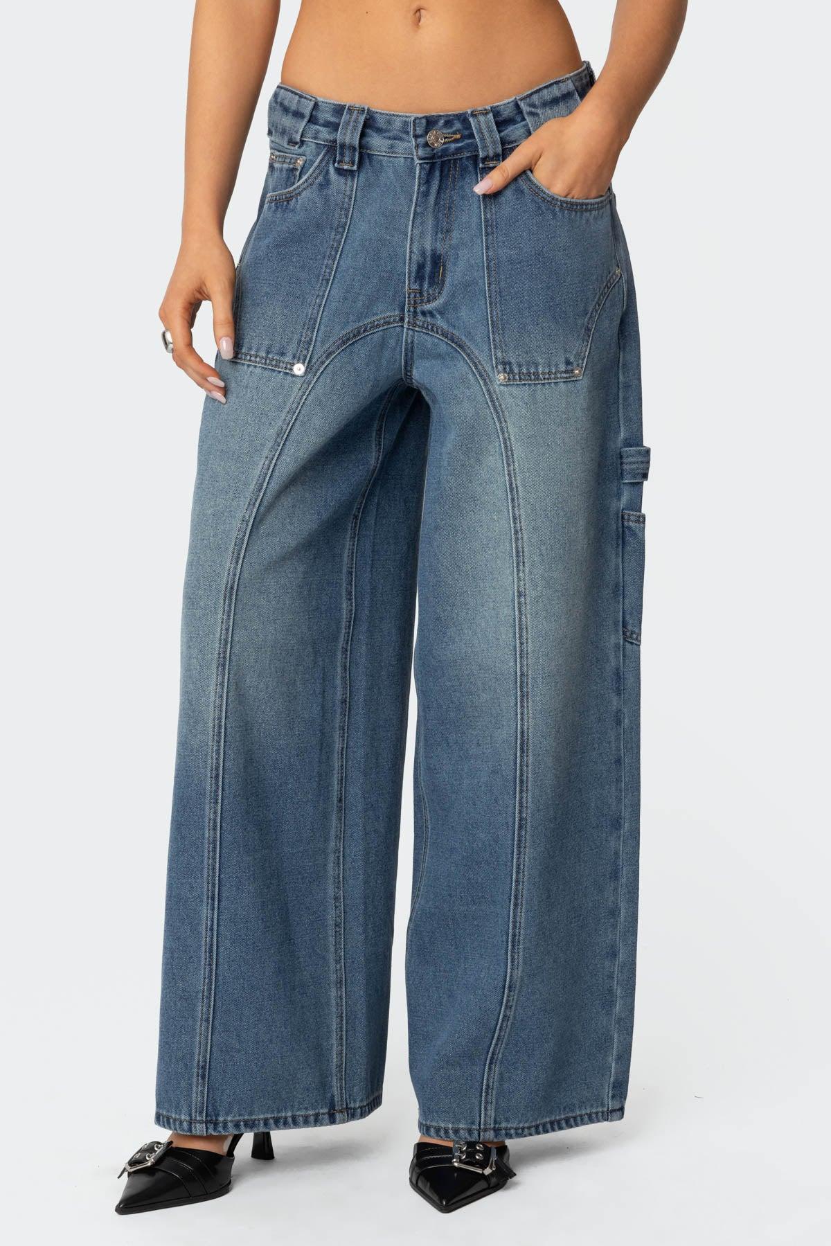 Tal Low Rise Baggy Carpenter Jeans Product Image
