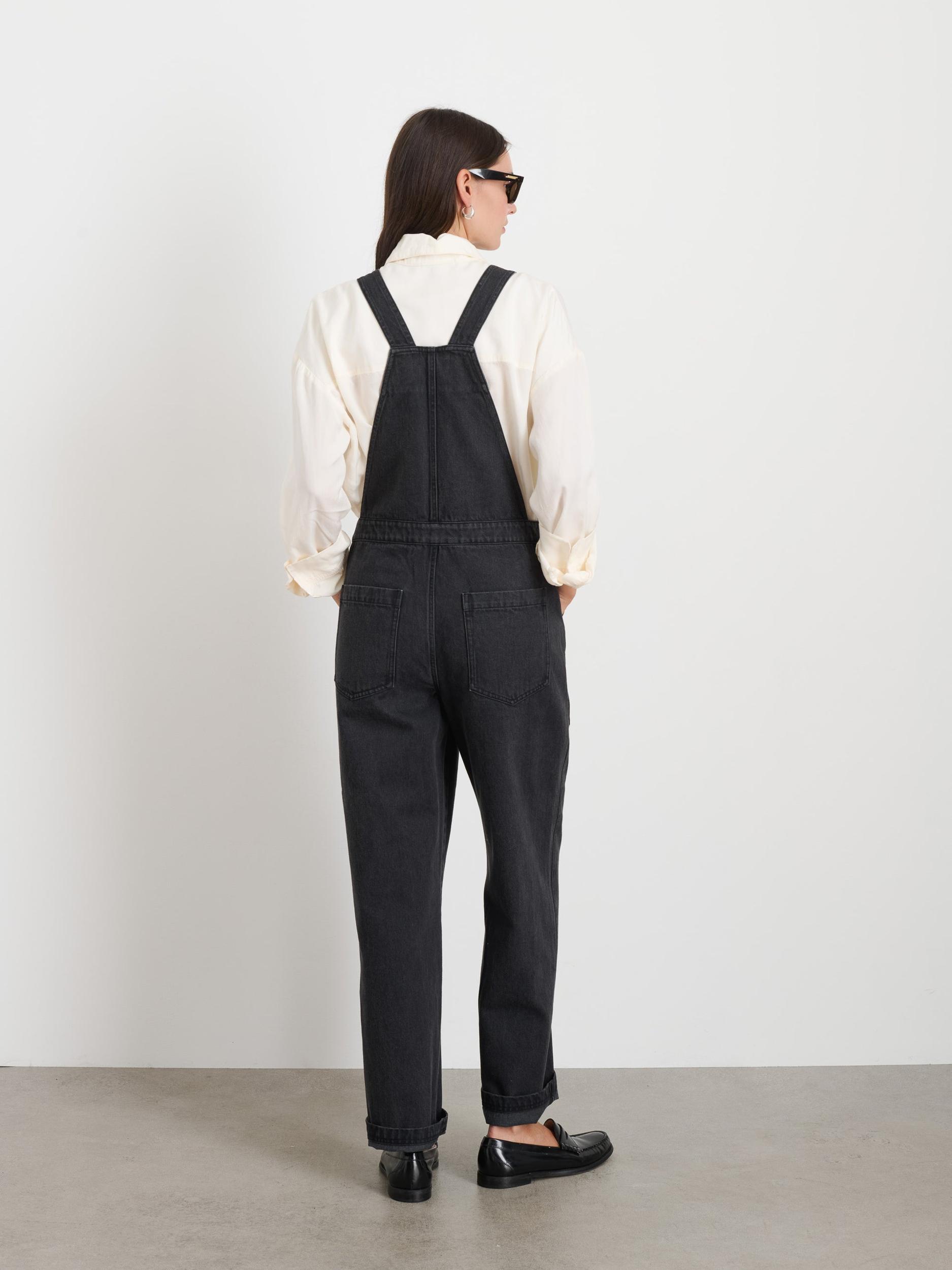 Lili Overall In Black Denim Product Image
