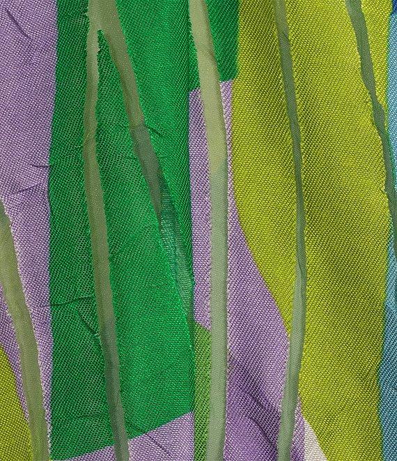 IC Collection Plus Size Abstract Print Woven Waterfall Collar Bracelet Sleeve Jacket Product Image