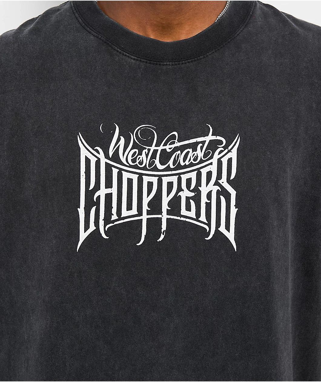 West Coast Choppers Long Beach CA Black Wash T-Shirt Product Image