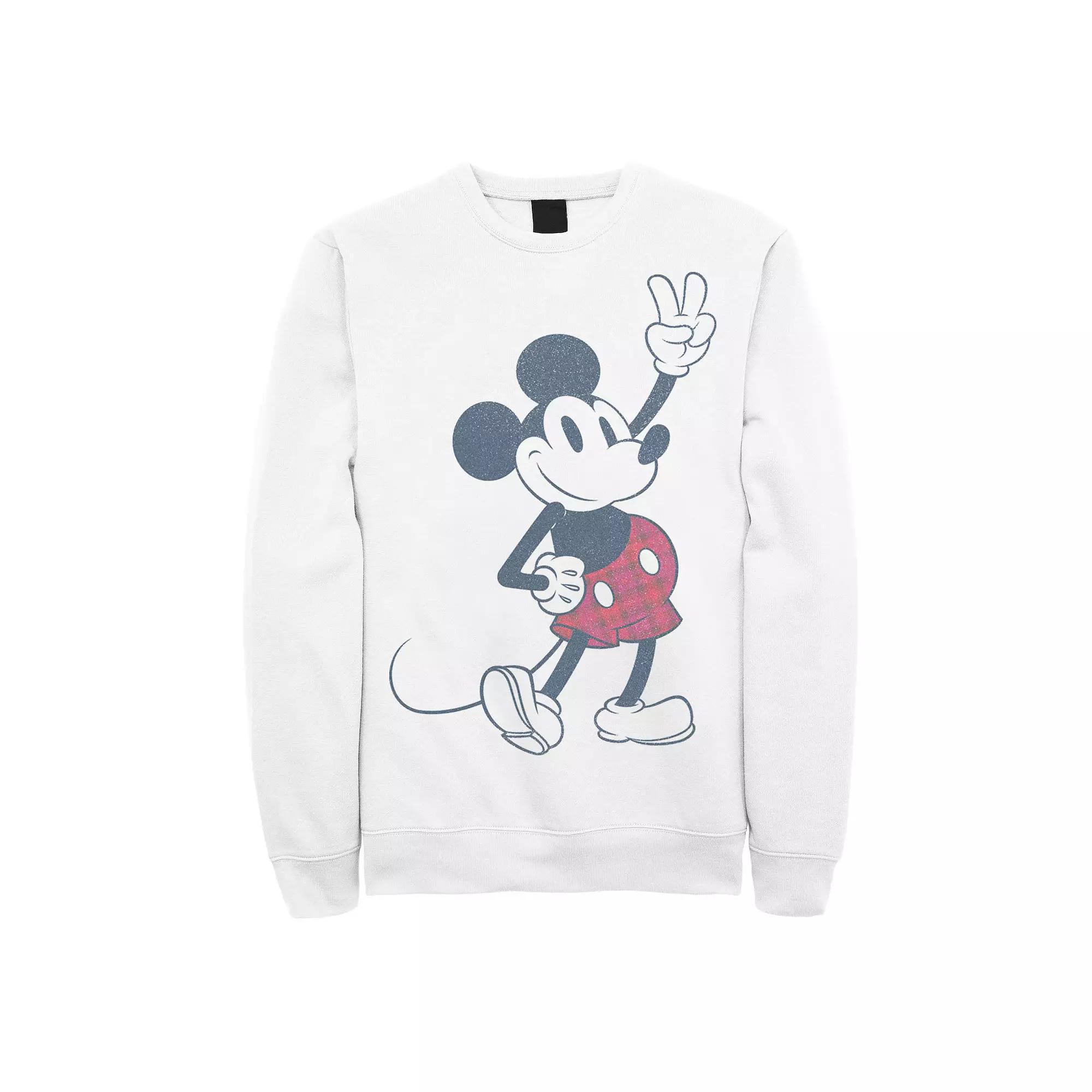 Disney's Mickey & Friends Mickey Mouse Plaid Shorts Men's Sweatshirt,  Product Image