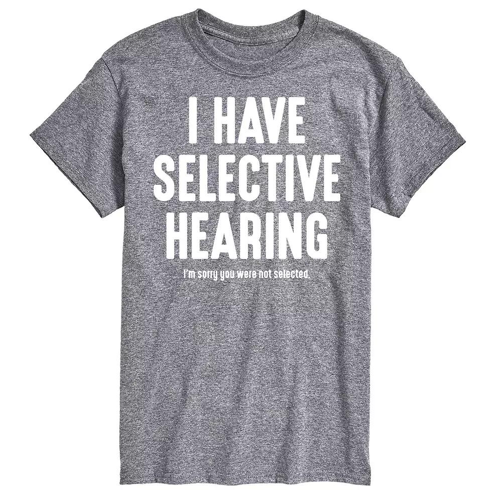 Big & Tall Selective Hearing Graphic Tee, Men's,  Product Image