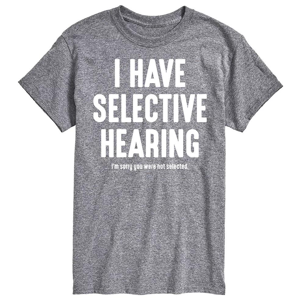 Big & Tall Selective Hearing Graphic Tee, Men's,  Product Image