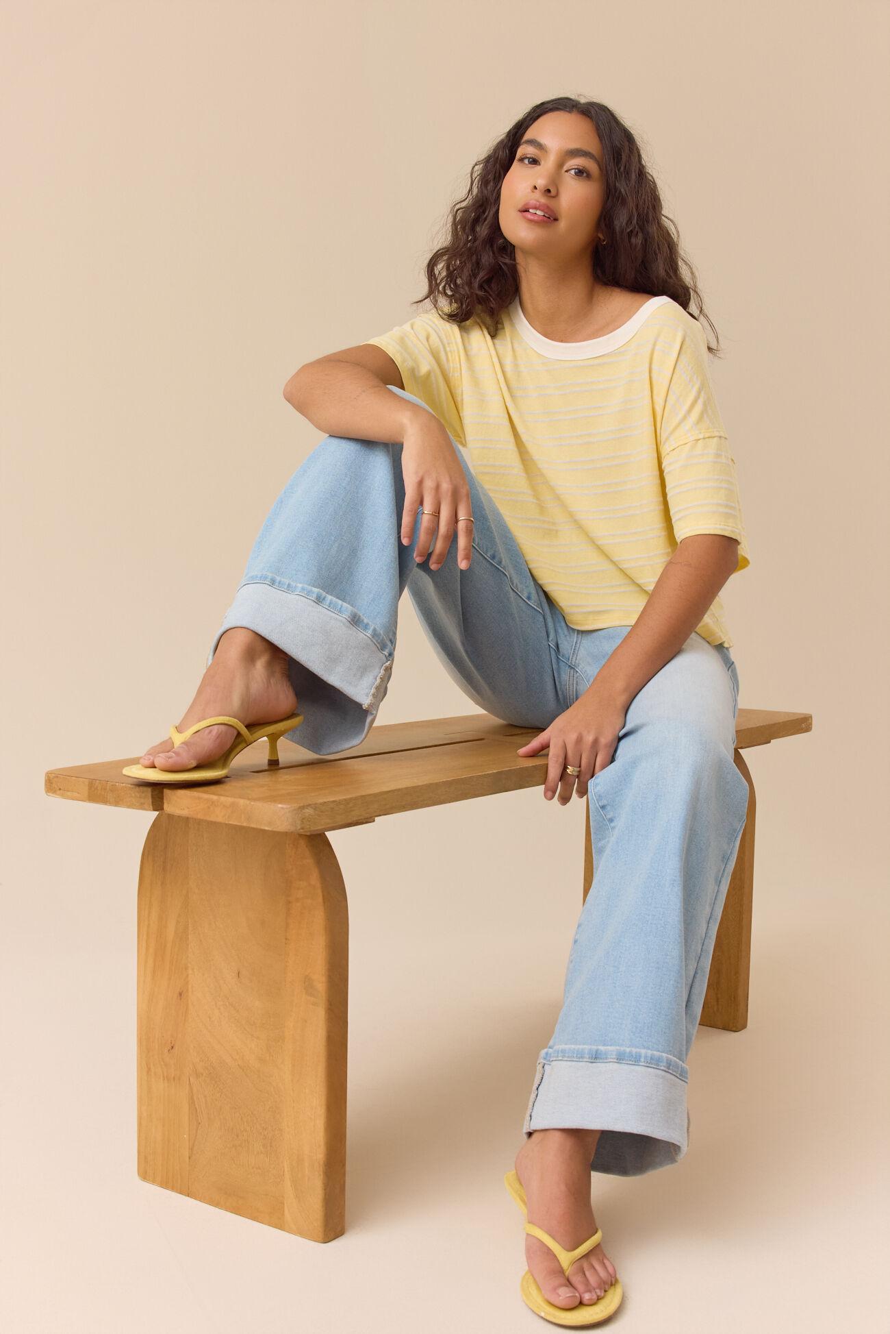 Oakland Boxy Striped Tee Product Image