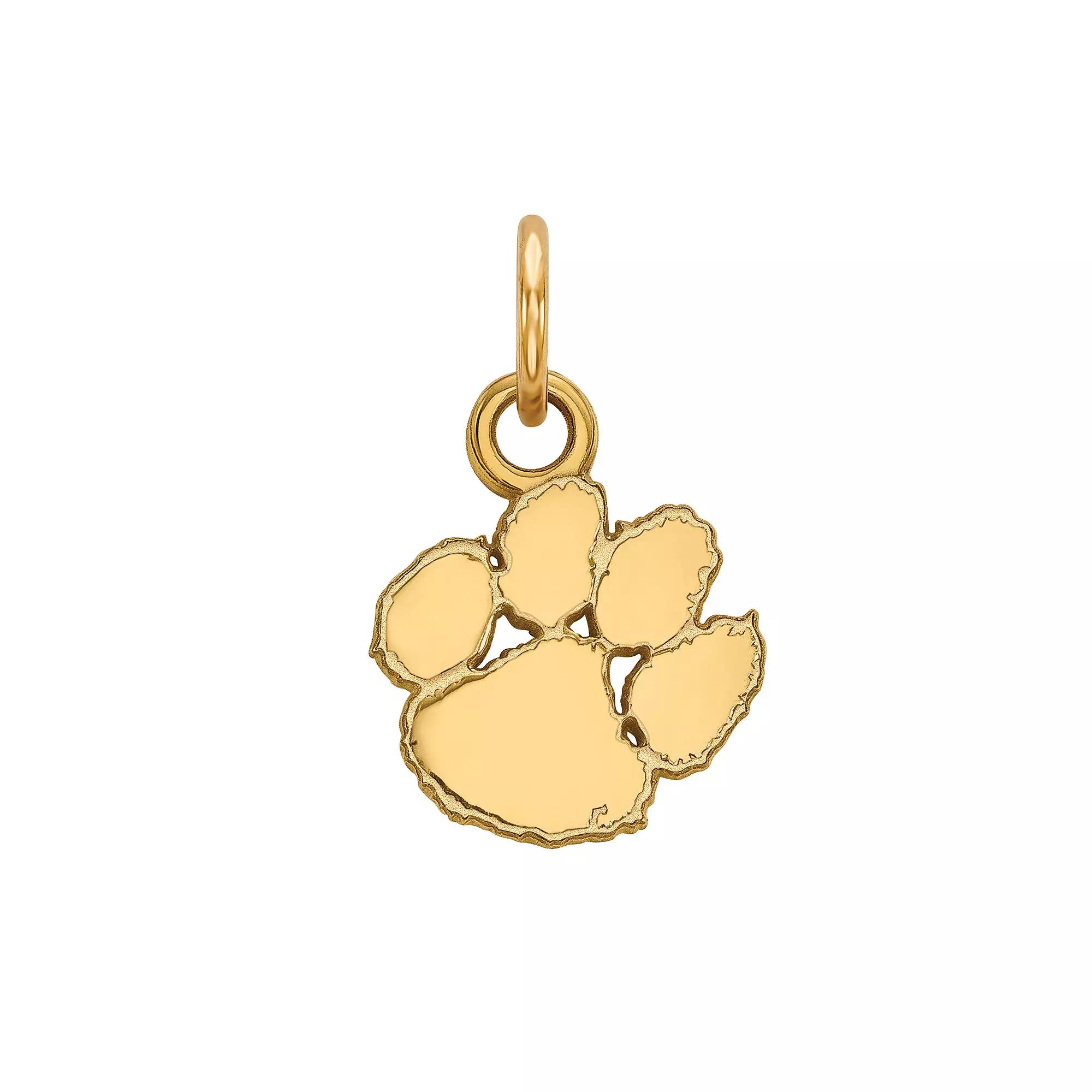 LogoArt Sterling Silver 14k Gold Plated Clemson Tigers XS Pendant, Women's, Size: 15 mm Product Image