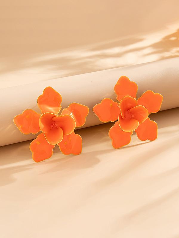 Flower Shape Drop Earrings Product Image