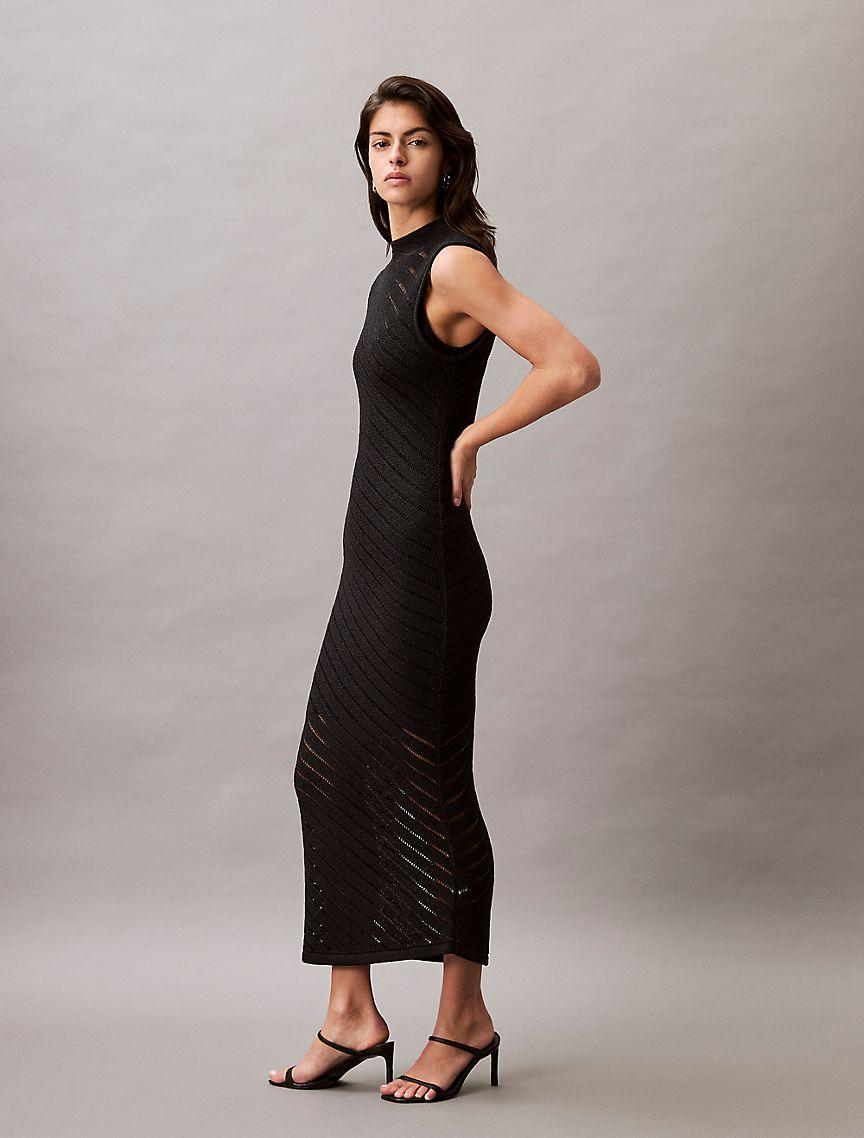 Sweater Stitch Midi Dress Product Image