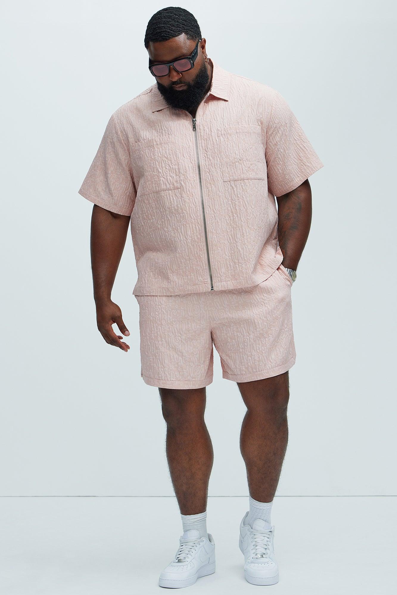 Via Margutta Textured Shorts - Mauve Product Image