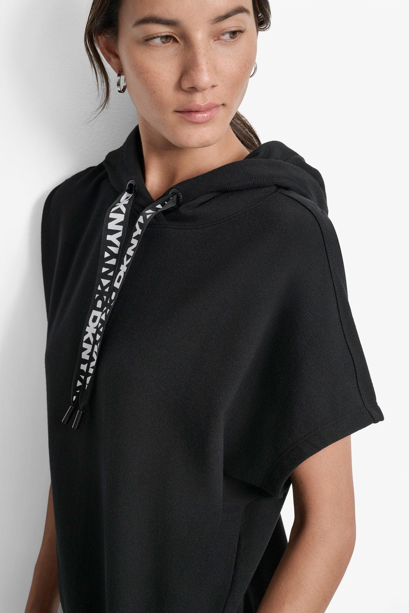 LOGO DRAWSTRING MINI HOODIE DRESS Product Image