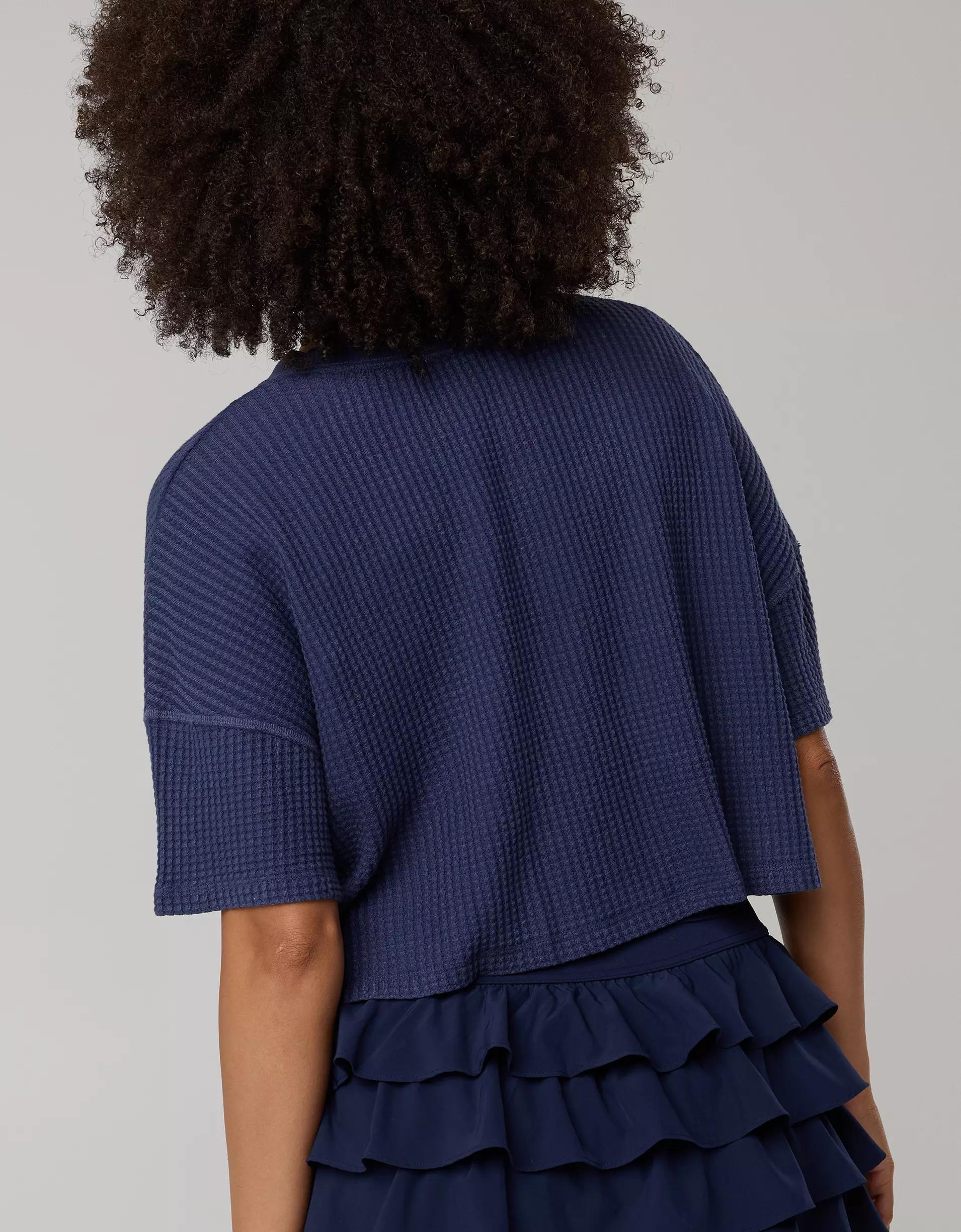 OFFLINE By Aerie Wow! Waffle Notch Neck T-Shirt Product Image
