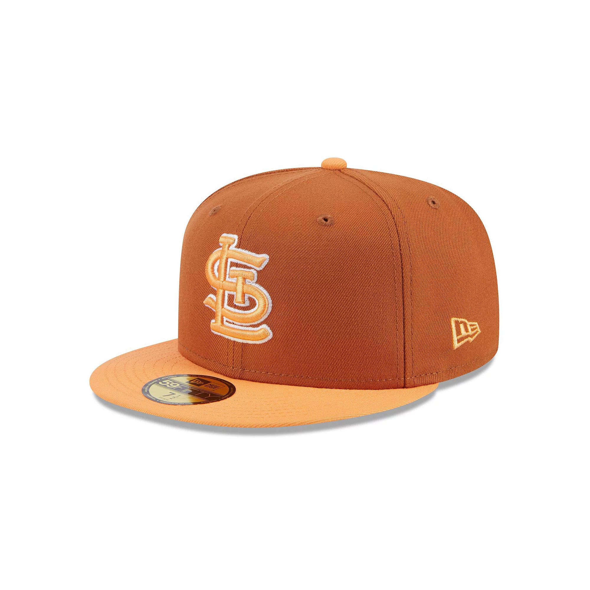 Men's New Era Brown/Orange St. Louis Cardinals Spring Color Basic Two-Tone 59FIFTY Fitted Hat, Size: 7 3/8 Product Image