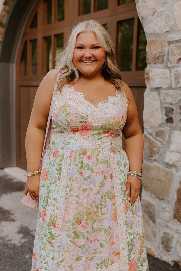 Whimsical Ways Floral Midi Dress Curves Product Image