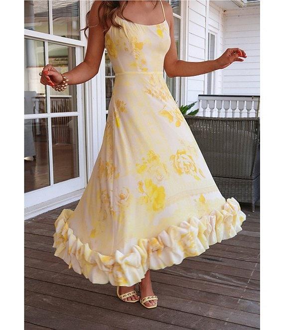 Gianni Bini x Shea Leigh Mills Chandler Sway Floral Sweetheart Neck Midi A-Line Dress Product Image