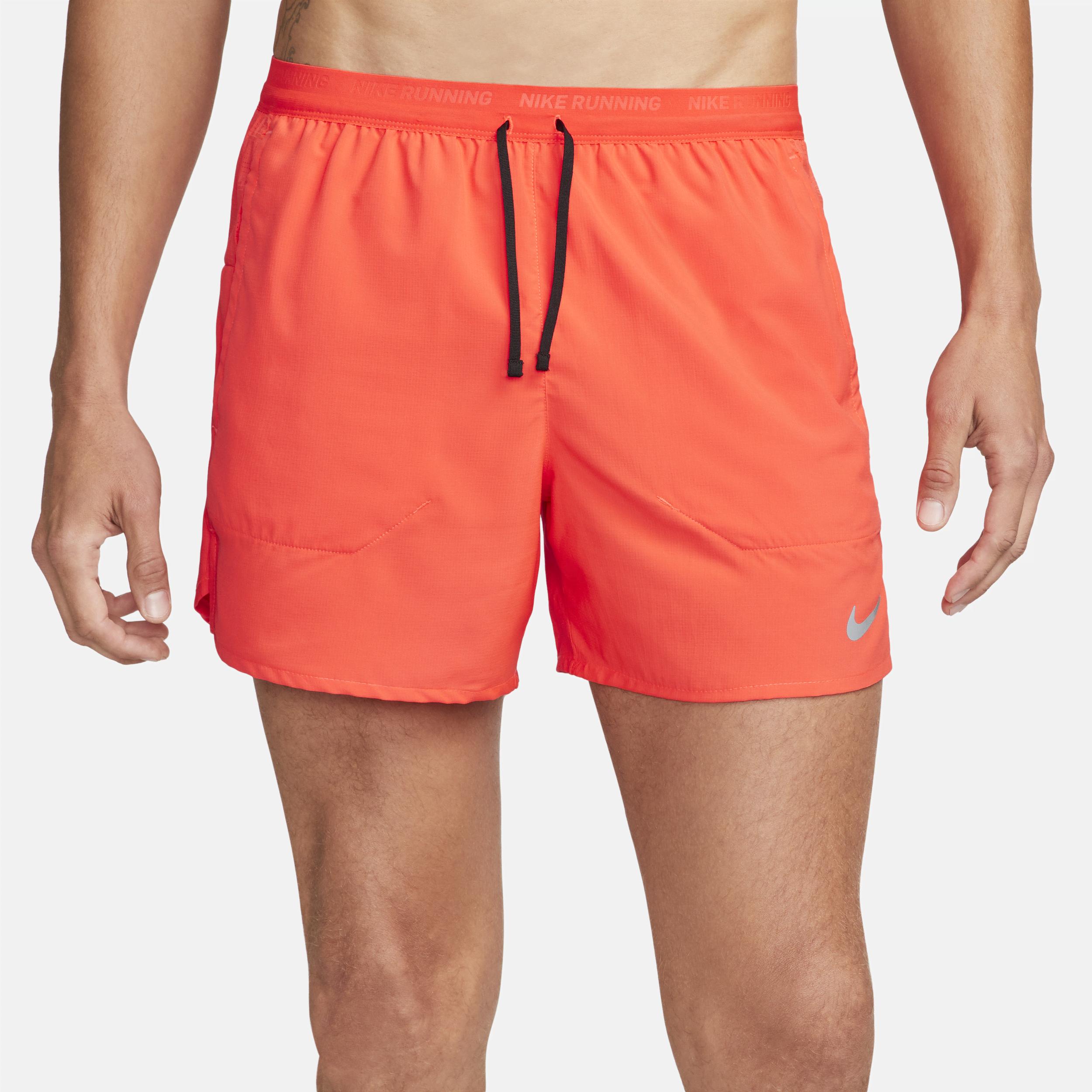 Nike Mens Nike Dri-FIT Stride 5 BF Shorts - Mens Bright Crimson/Black/Reflective Silver Product Image