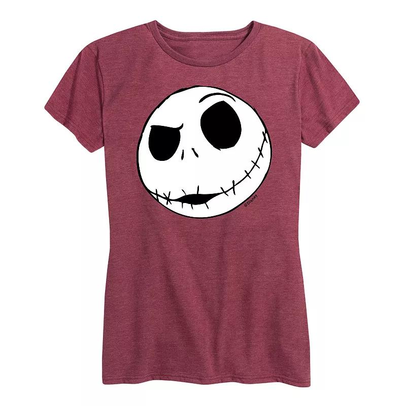 Disney's Nightmare Before Christmas Women's Jack Face Graphic Tee, Girl's,  Product Image