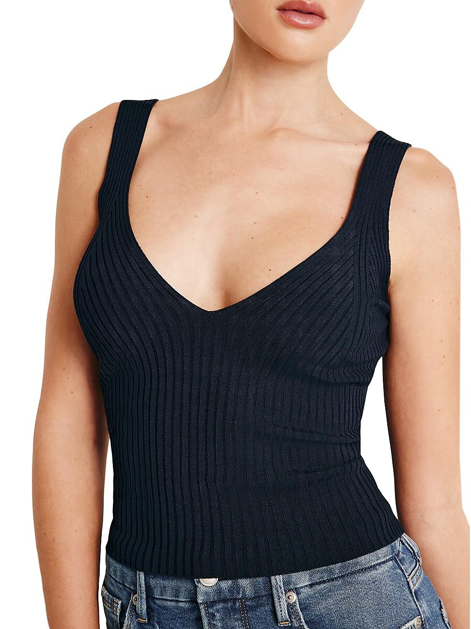 Womens Shine Rib-Knit Tank Product Image