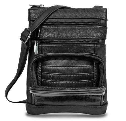 Genuine Leather Crossbody Bag - Multi-Size Options (Standard, Plus, XL) Product Image