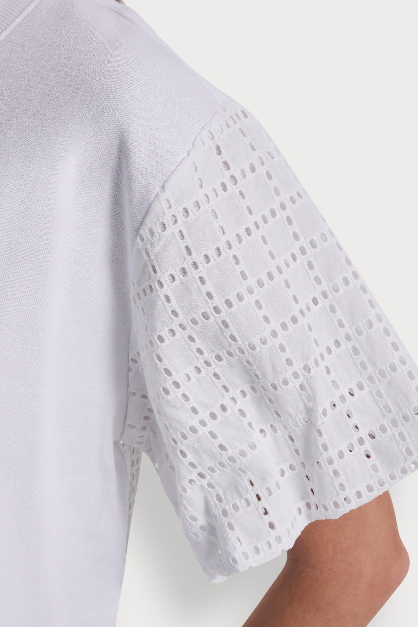 EYELET PUFF SLEEVE SHIRT Product Image