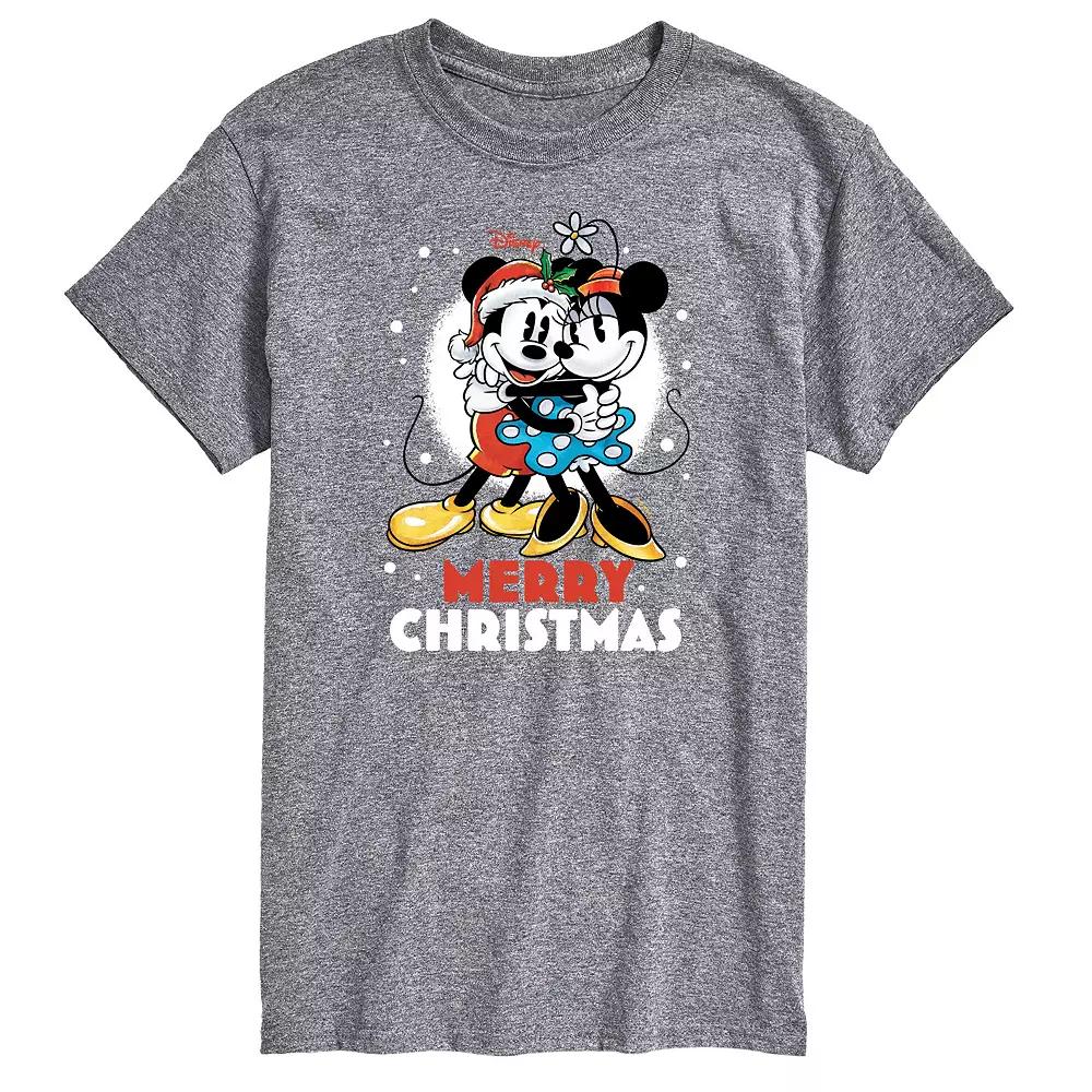 Disney's Big & Tall Merry Christmas Mickey & Minnie Graphic Tee, Men's,  Product Image