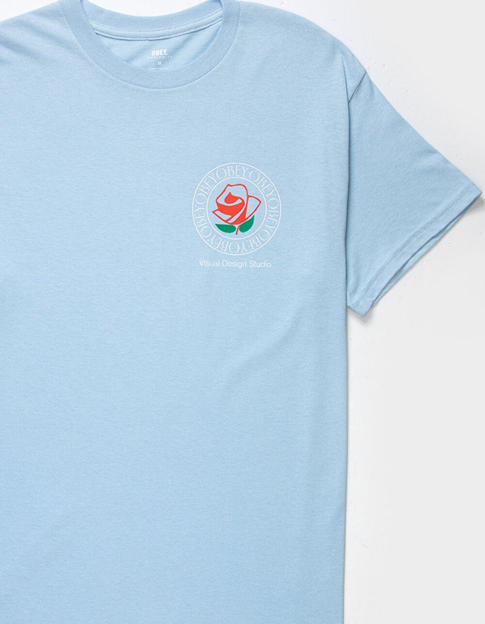 OBEY Design Studio Rose Mens Tee - LIGHT BLUE Product Image